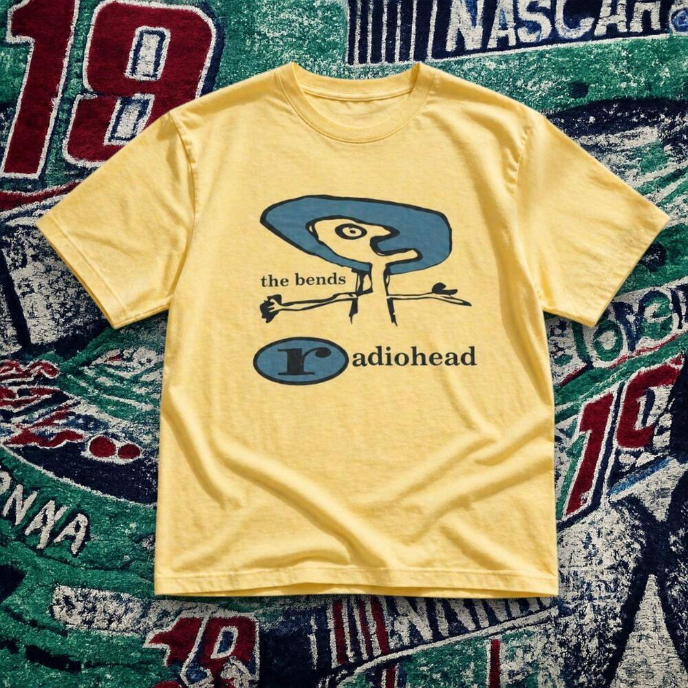 Yellow Radiohead The Bends Graphic T-Shirt Indie Music Band Tee Daisy Tone